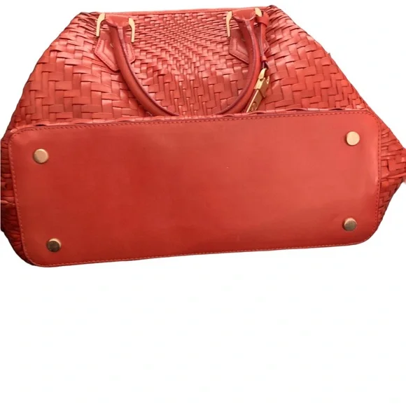 Cole Haan Woven Bag-Terracotta Orange-Amazing & Wonderful Conditon - Picture 10 of 12